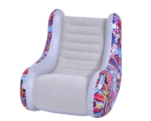 Pool Central 37 Graffiti Design Flocked Inflatable Lounge Chair