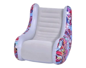 Pool Central 37 Graffiti Design Flocked Inflatable Lounge Chair