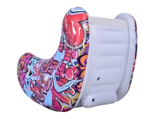 Pool Central 37 Graffiti Design Flocked Inflatable Lounge Chair