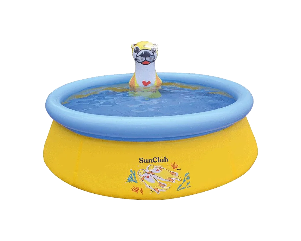 JLeisure Sun Club 5 Foot 2 Person Outdoor Above Ground Blow Up Inflatable