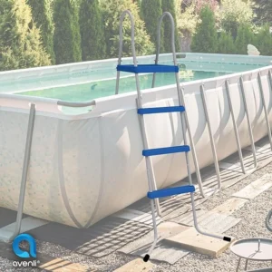 JLeisure 3 Step 48 Inch Outdoor Backyard Heavy Duty Metal Steel Frame Above