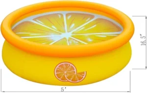 JLeisure Sun Club 3D Orange 5 Foot Round Easy to Set Up