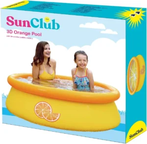 JLeisure Sun Club 3D Orange 5 Foot Round Easy to Set Up