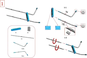 JLeisure 43 Inch 3 Step A Frame Heavy Duty Metal Steel Frame