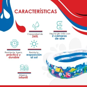 Jilong Ocean Figure-8 Shaped Children's Paddling Pool for garden